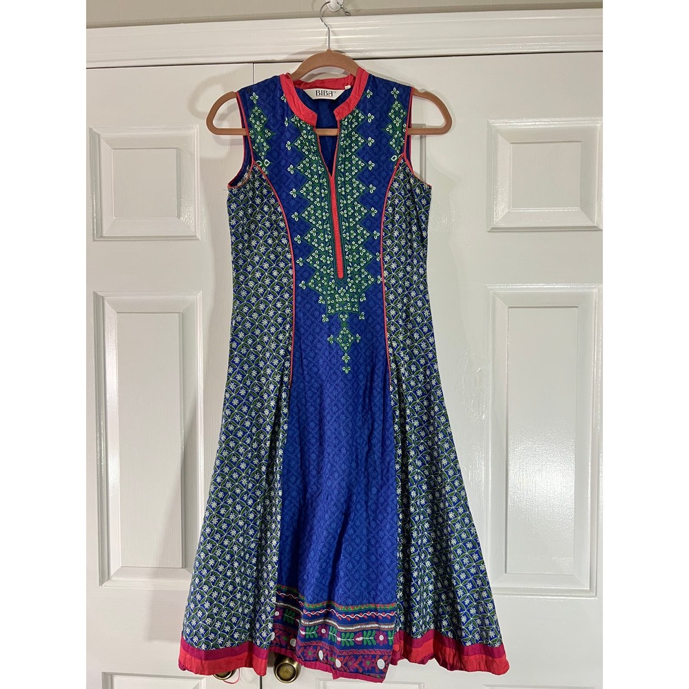 Biba Size 32 Small Sleeveless Cotton A Line Dress